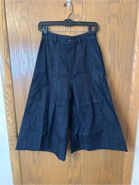 AG Adriano Goldschmied Wide Leg Culotte Jeans Dark Wash Size 27